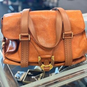 Pre Owned Celine Top Handle with Gold SID Hardware and at Front lv Designer Bag